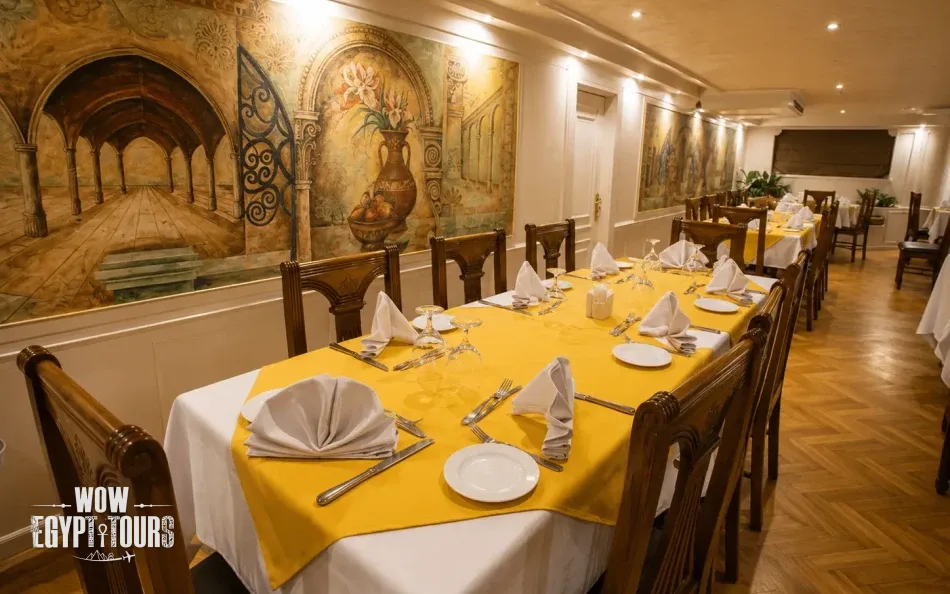 Restaurant on Princess Sarah II Nile Cruise