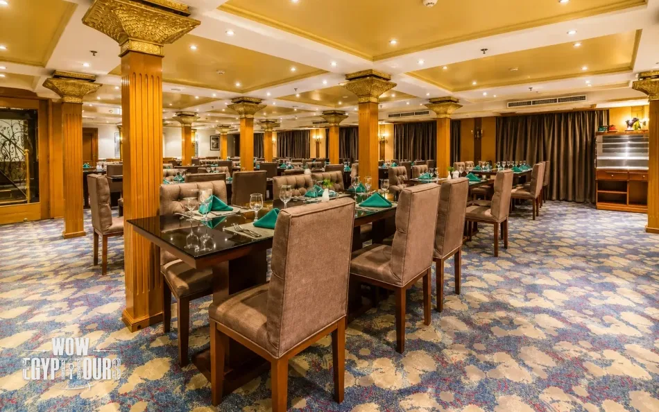 Restaurant on Blue Shadow III Nile Cruise