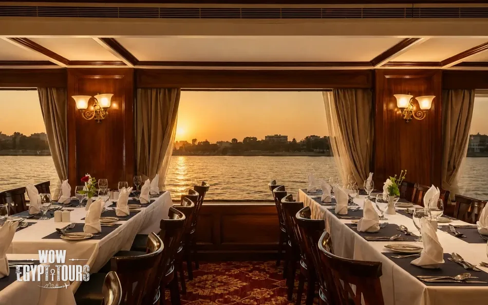 Dining room on Radamis II Nile Cruise