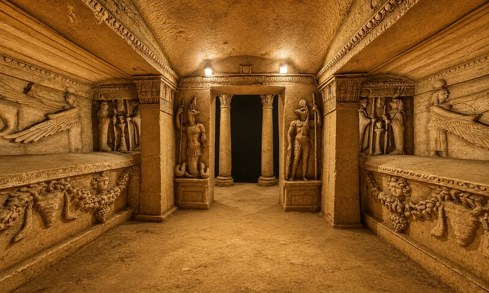 Catacombs of Kom El Shoqafa in Alexandria Egypt – Largest Greco-Roman Underground Tomb with Egyptian-Greek-Roman Art Fusion
