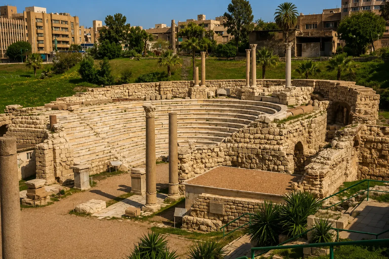 Roman Amphitheatre in Alexandria Egypt – Only Surviving Ancient Roman Theatre in Egypt at Kom El Dikka