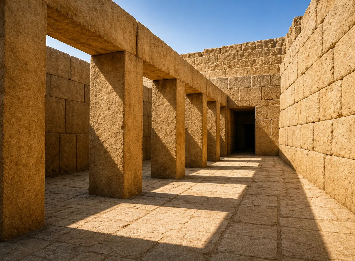 Valley Temple of Khafre in Egypt – Most Preserved Old Kingdom Temple Interior at the Giza Plateau