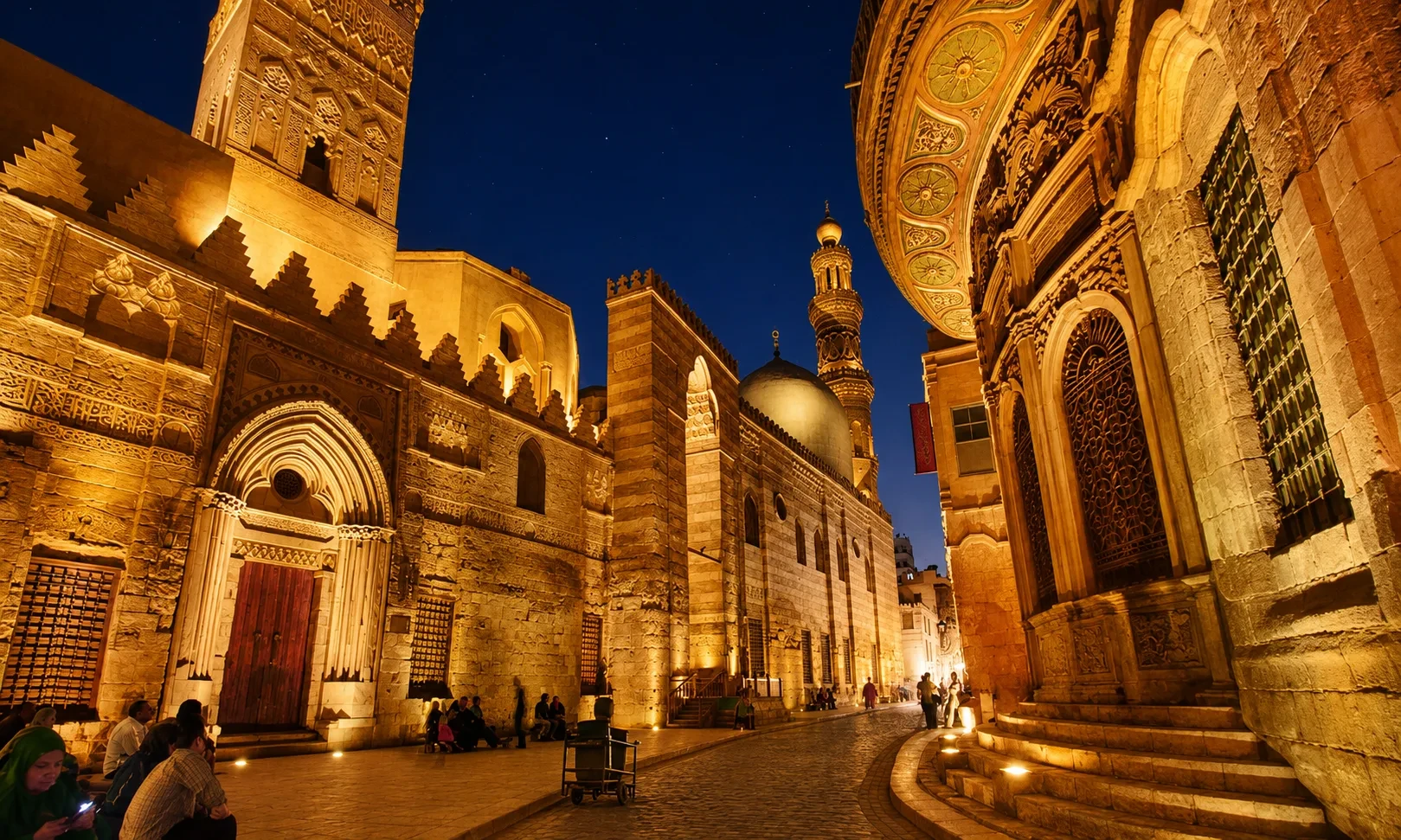 El Moez Street in Cairo Egypt – World's Greatest Open-Air Museum of Medieval Islamic Architecture in Fatimid Cairo