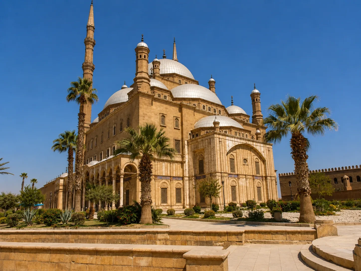 Muhammad Ali Mosque in Cairo Egypt – Largest Ottoman Mosque in Egypt at the Highest Point of the Saladin Citadel