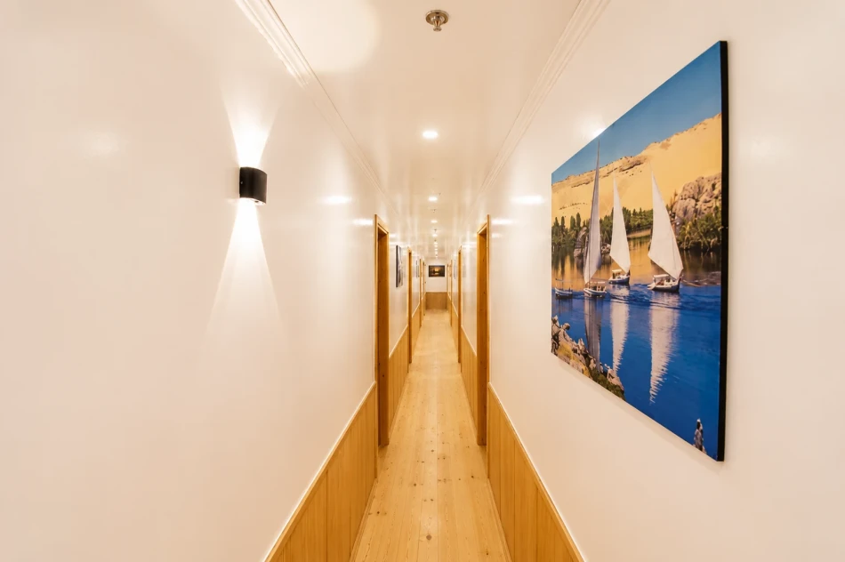 Corridor on Akhnaton Dahabiya Nile River Cruise