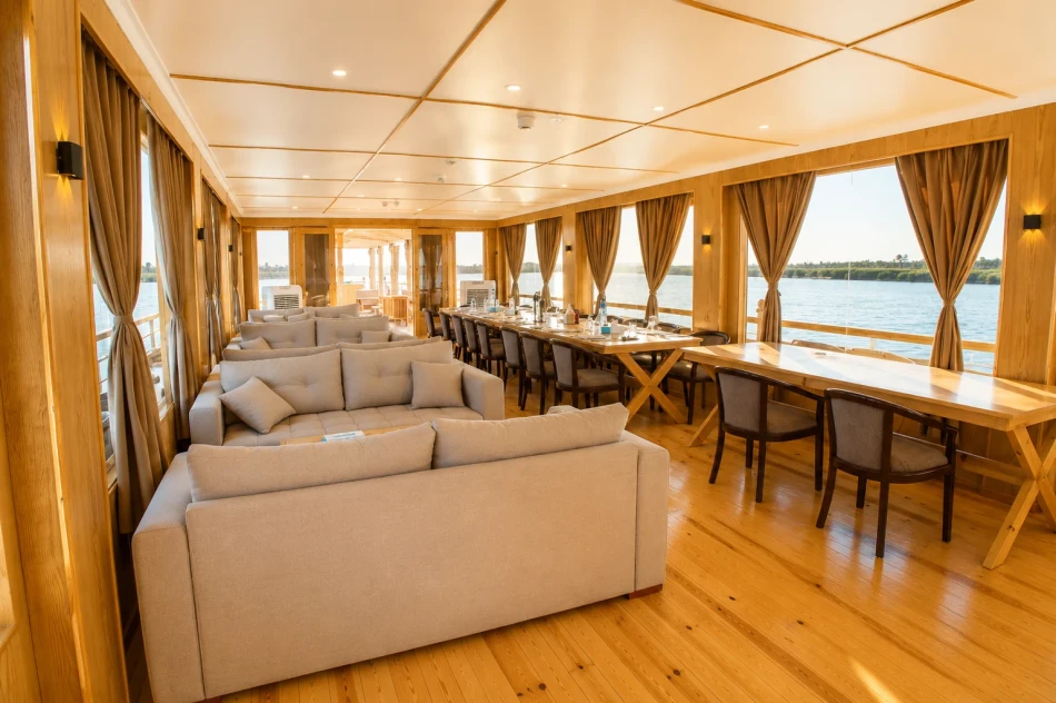 Lounge on Akhnaton Dahabiya Nile River Cruise