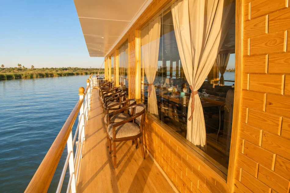Walkway on Akhnaton Dahabiya Nile River Cruise
