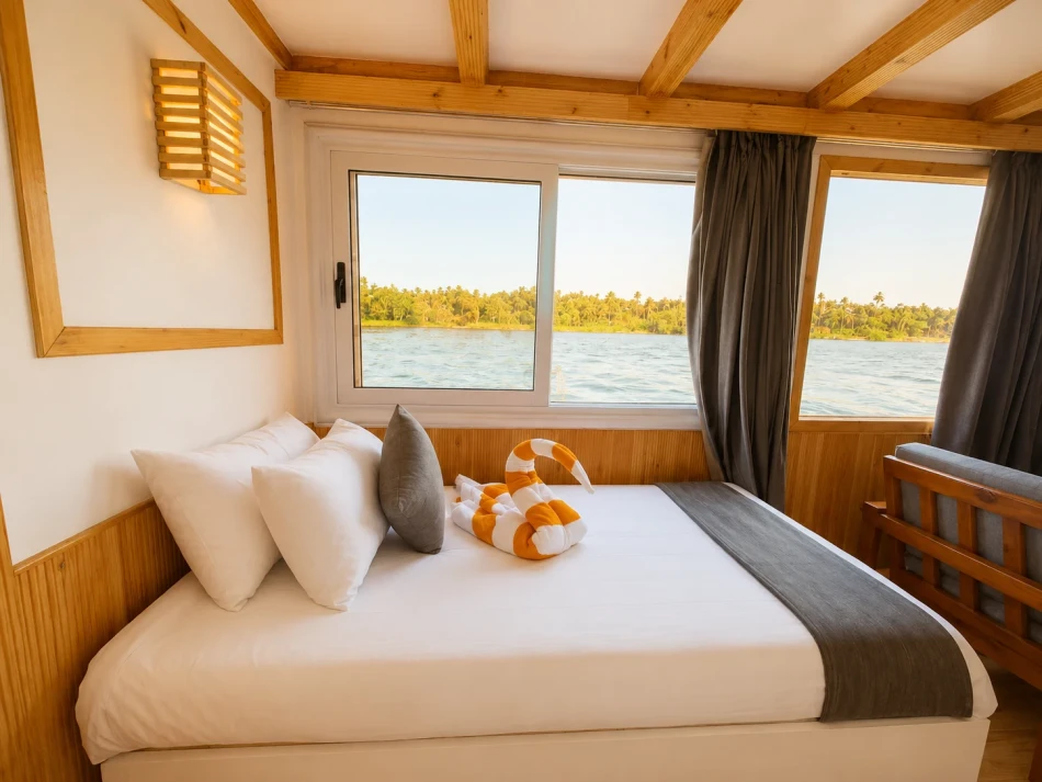Double cabin on Nile Dahabiya Nile River Cruise
