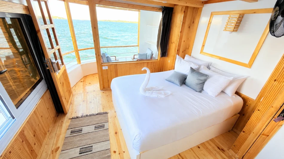 Suite cabin interior on Nile Dahabiya Nile River Cruise