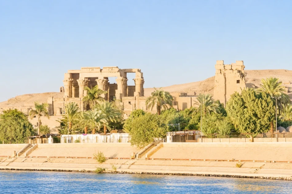 Kom Ombo Temple of Sobek visited while cruising the Nile from Aswan to Luxor by Dahabiya.