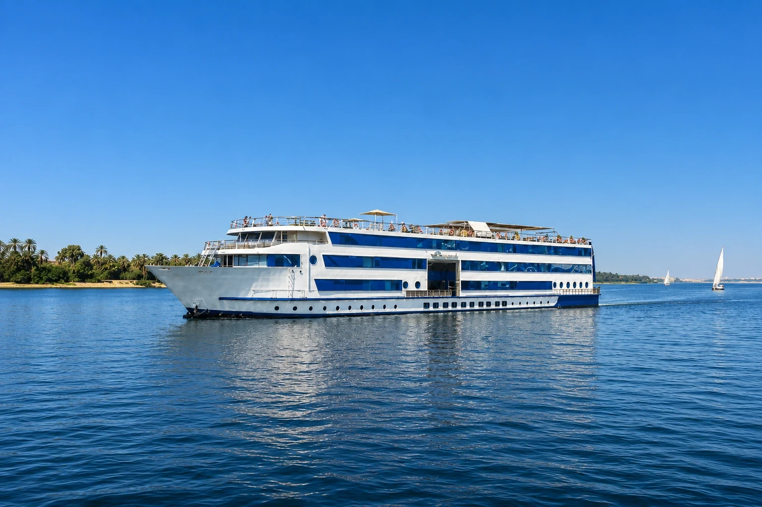 Blue Shadow Nile Cruise sailing on the Nile River