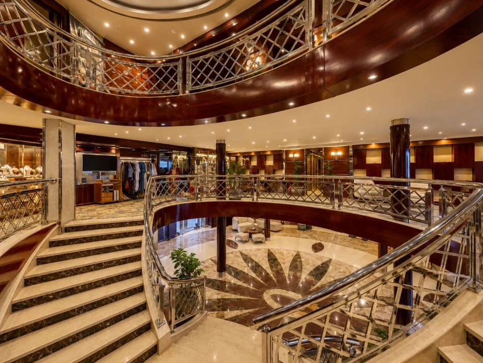 Atrium lobby area aboard Blue Shadow Nile Cruise