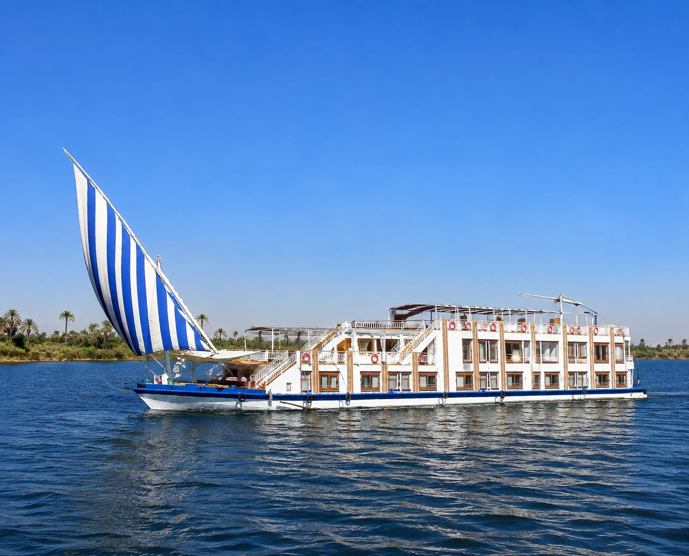 Gardenia Dahabiya Nile Cruise sailing on the Nile River