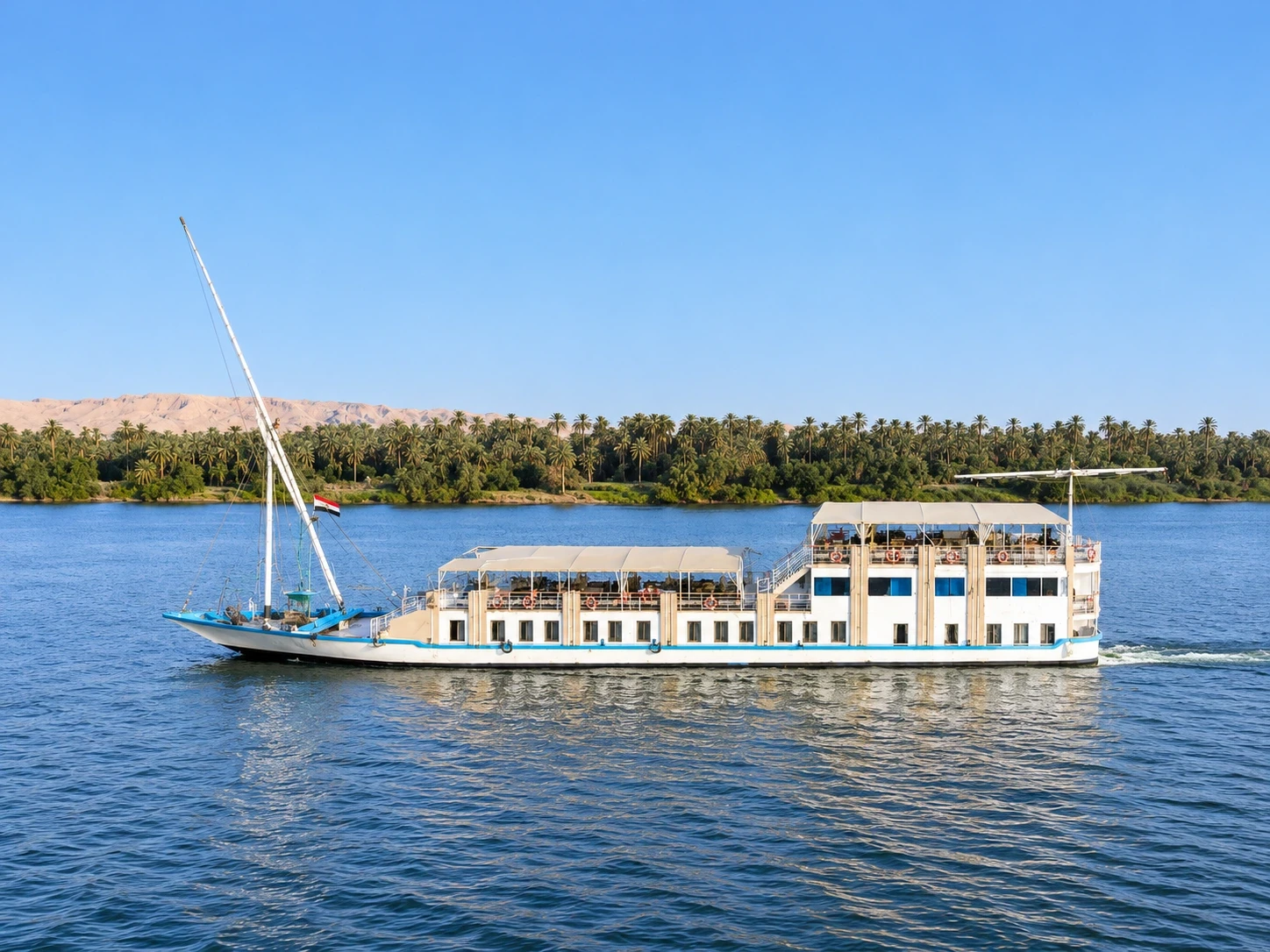 Gorgonia Dahabiya Nile Cruise sailing on the Nile River