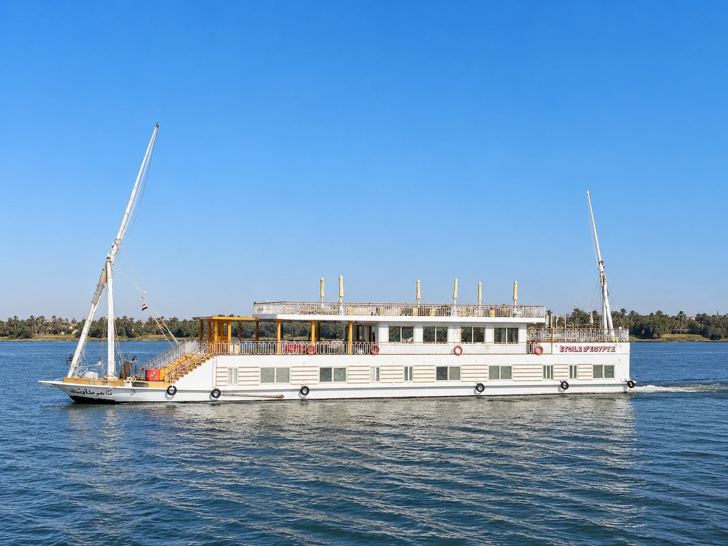 Étoile d'Égypte Dahabiya Nile Cruise sailing on the Nile River
