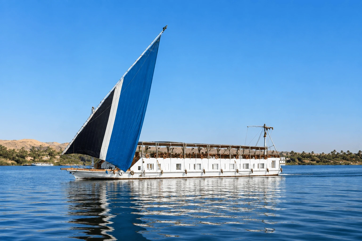 Fatima Dahabiya Nile Cruise sailing on the Nile River