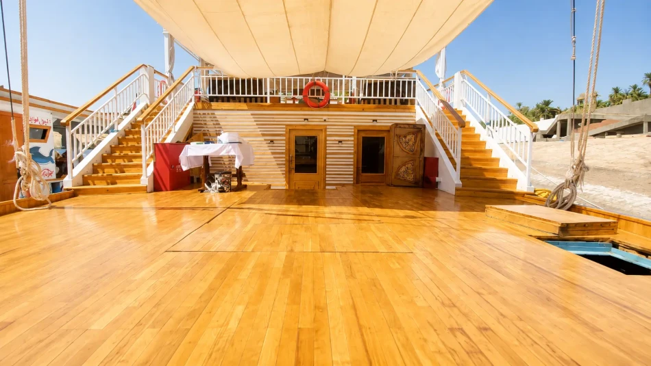 Entrance area aboard Gardenia Dahabiya Nile Cruise