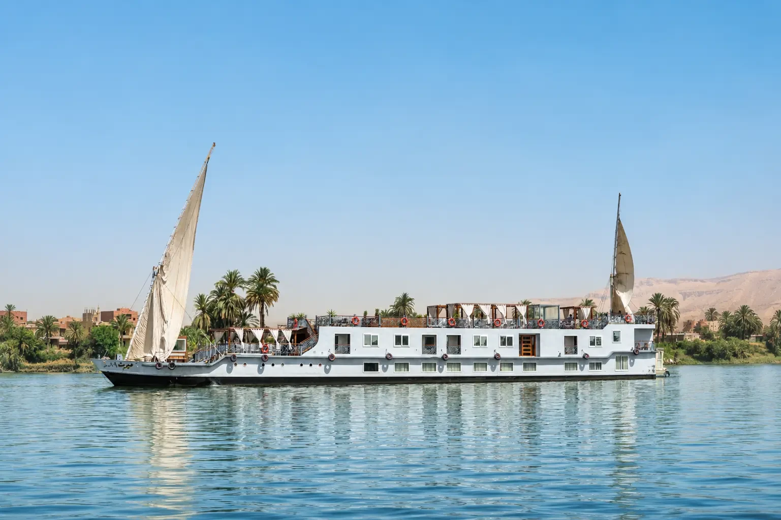 Merit Dahabiya Nile Cruise sailing on the Nile River