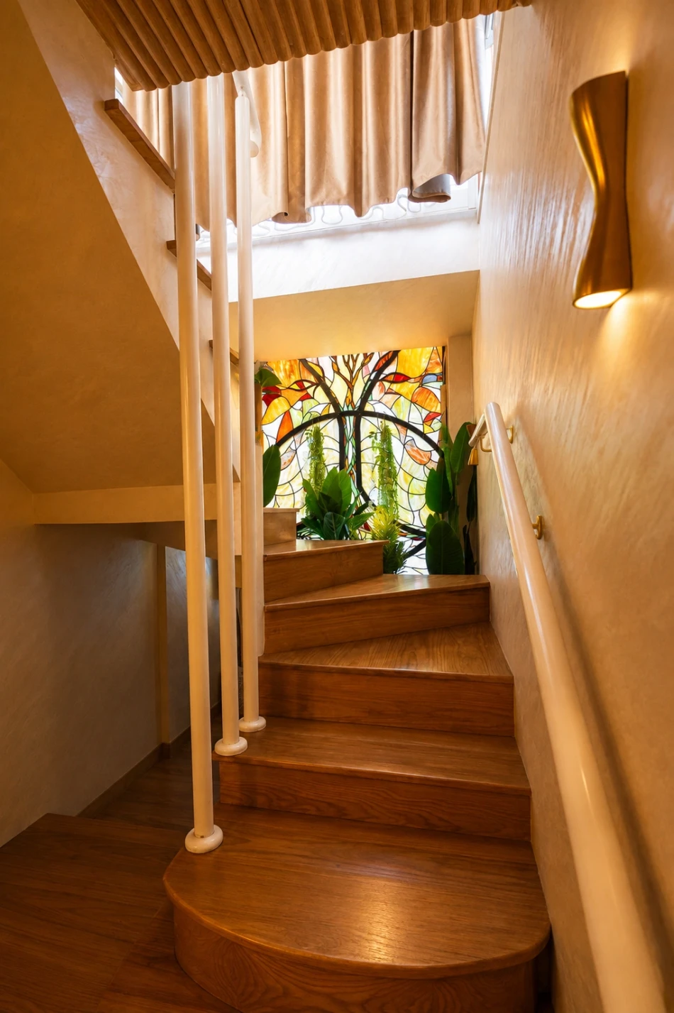 Entrance and staircase aboard Nayera Dahabiya Nile Cruise