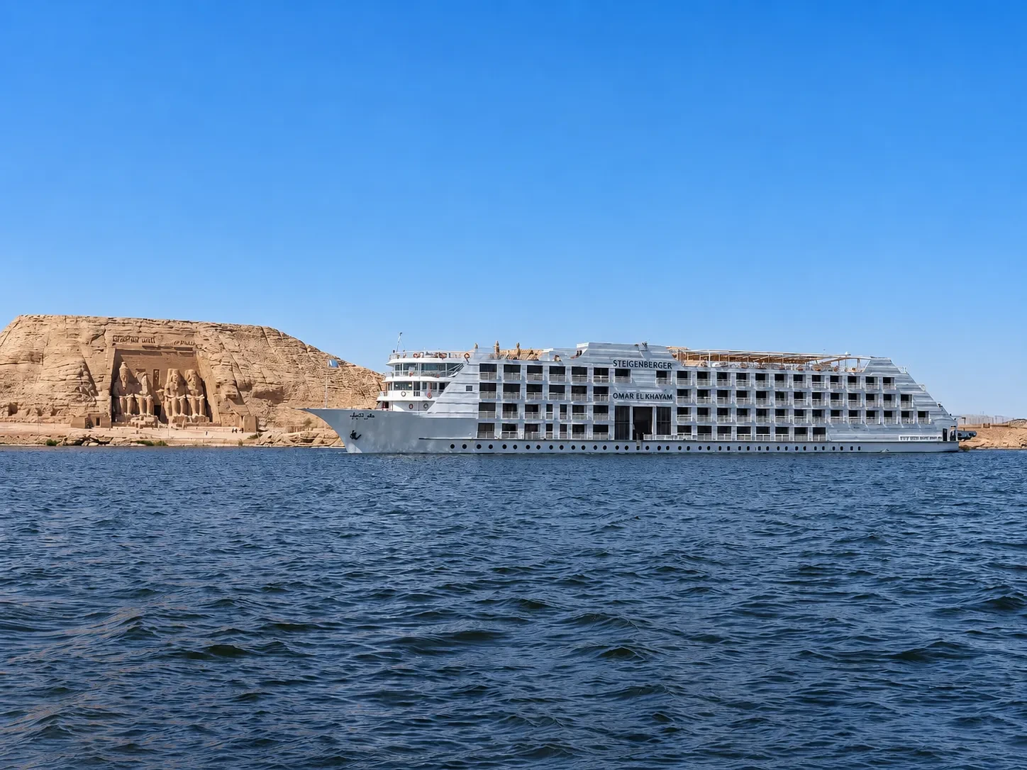 4-day 3-night Lake Nasser cruise sailing from Abu Simbel to Aswan in Egypt.