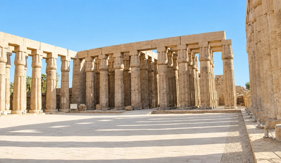 Luxor Temple visited during a 4-day 3-night Dahabiya Nile River cruise in Egypt.