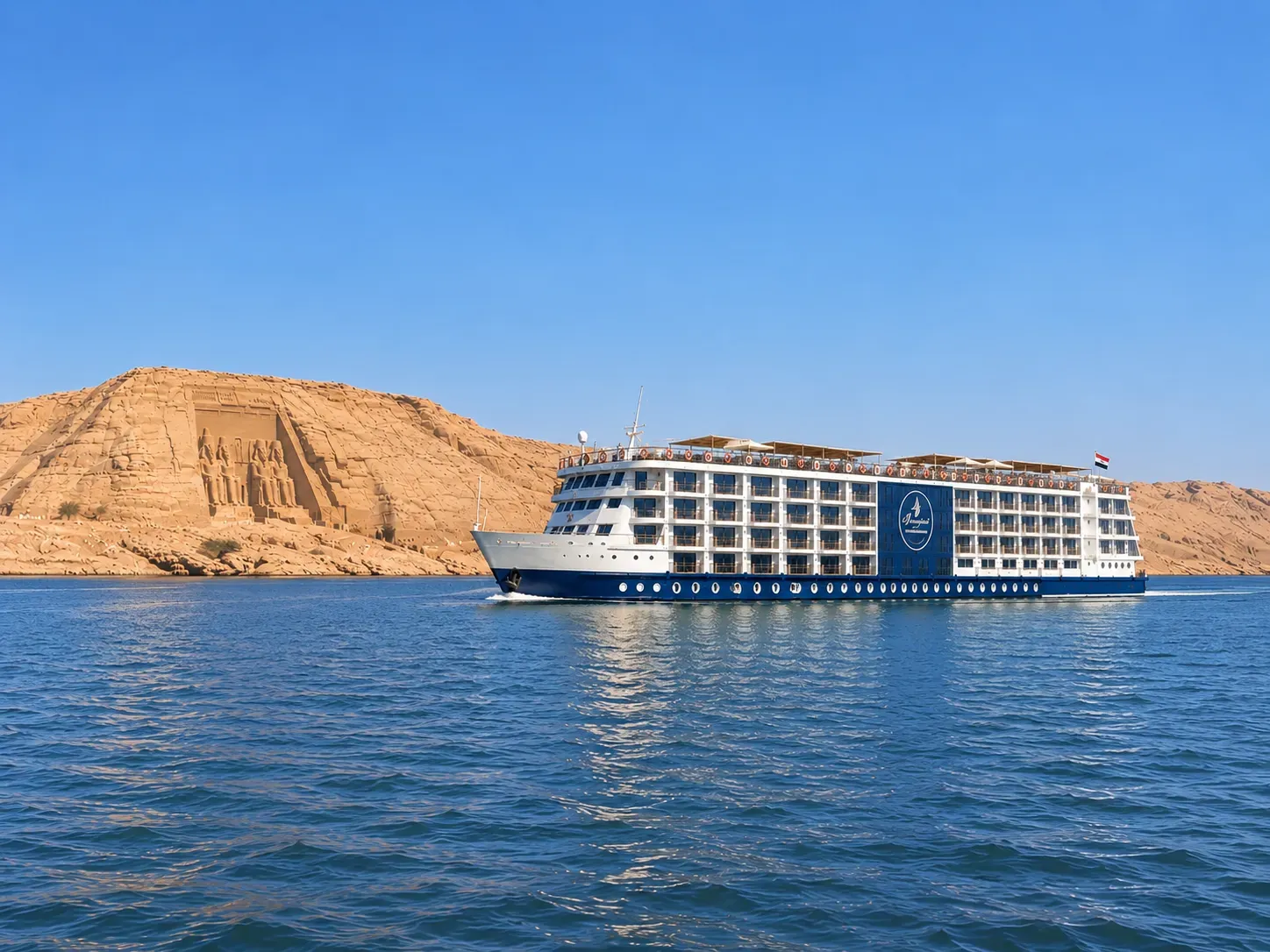 Sunrise African Dreams Lake Nasser Cruise sailing on Lake Nasser