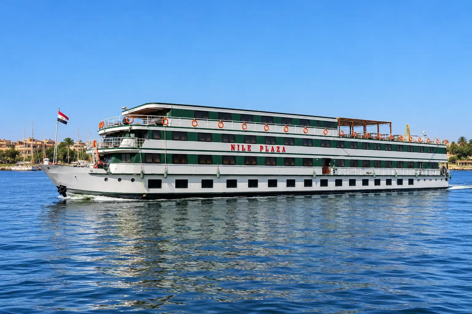 Nile Plaza Nile Cruise sailing on the Nile River
