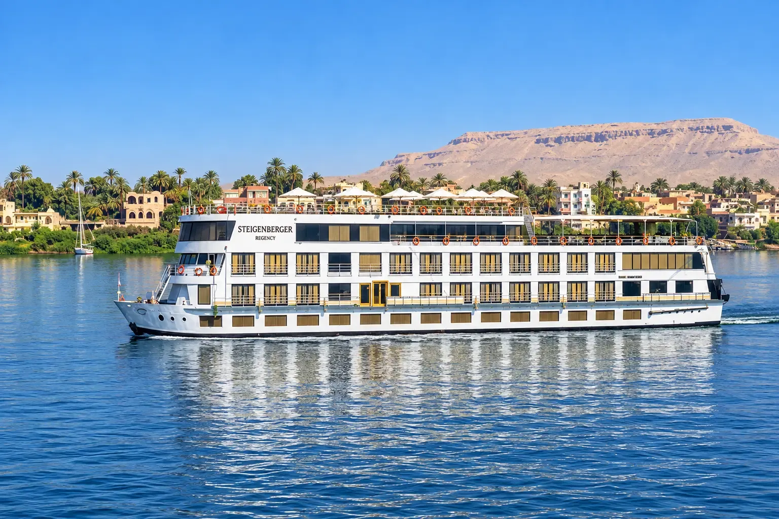 Steigenberger Regency Nile Cruise sailing on the Nile River