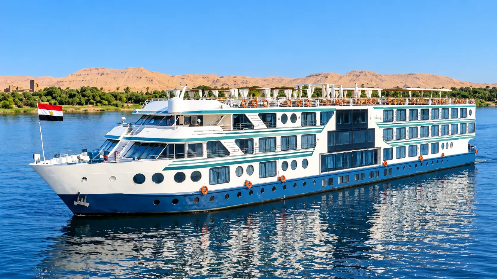 Acamar Nile Cruise sailing on the Nile River