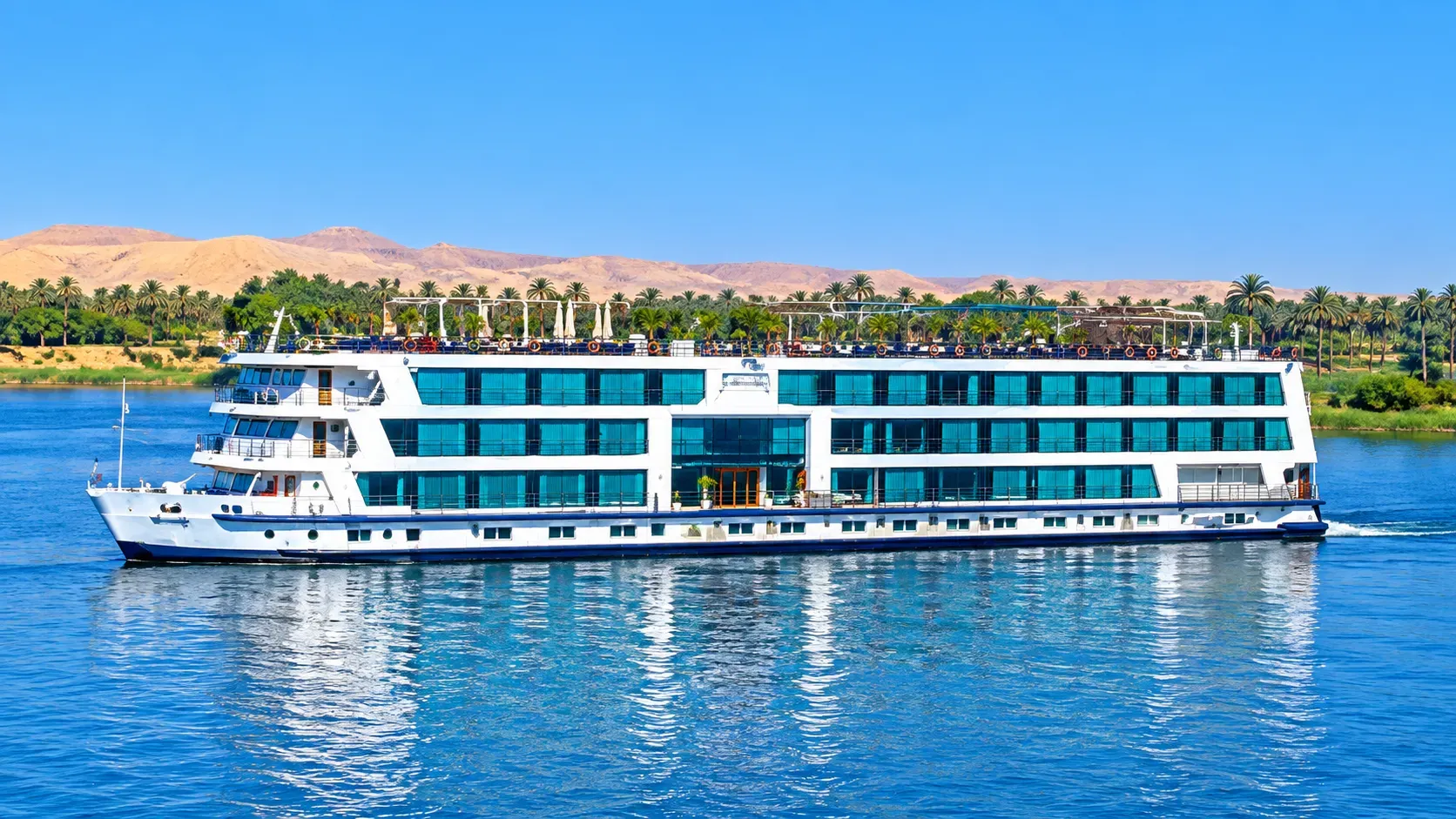Amwaj Nile Cruise sailing on the Nile River